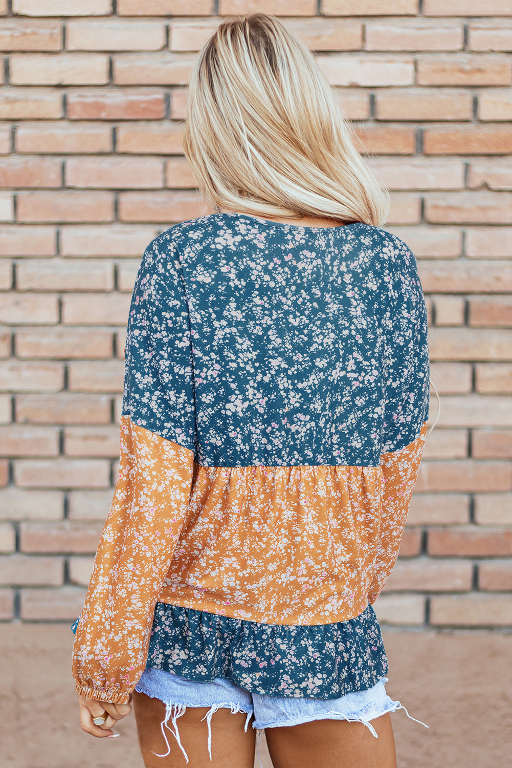 Floral Round Neck Blouse