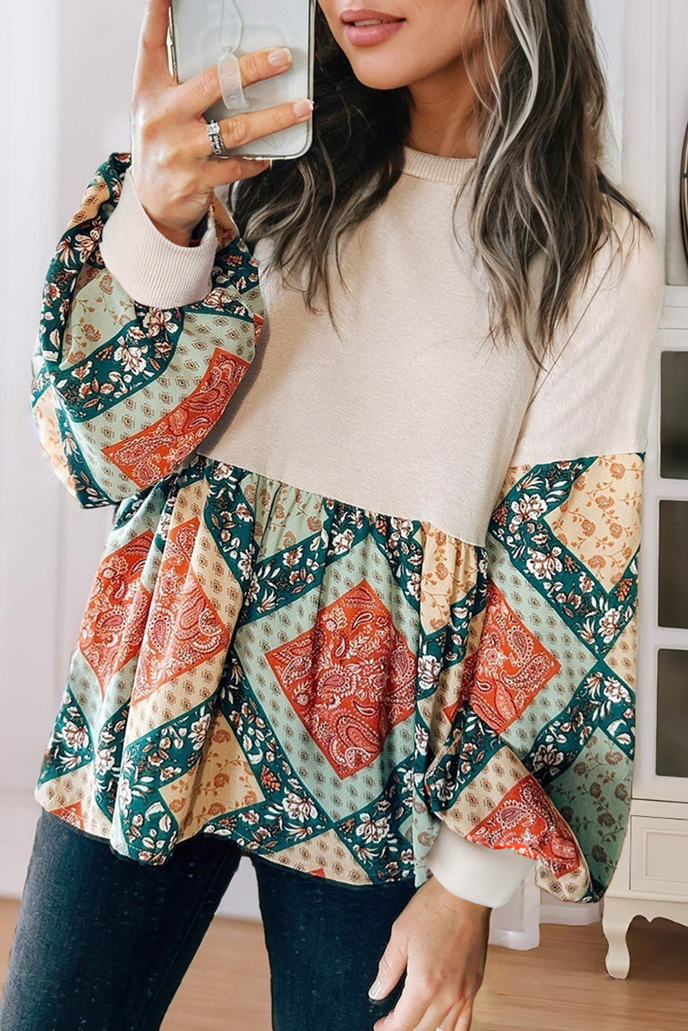 Paisley Loose Fit Blouse