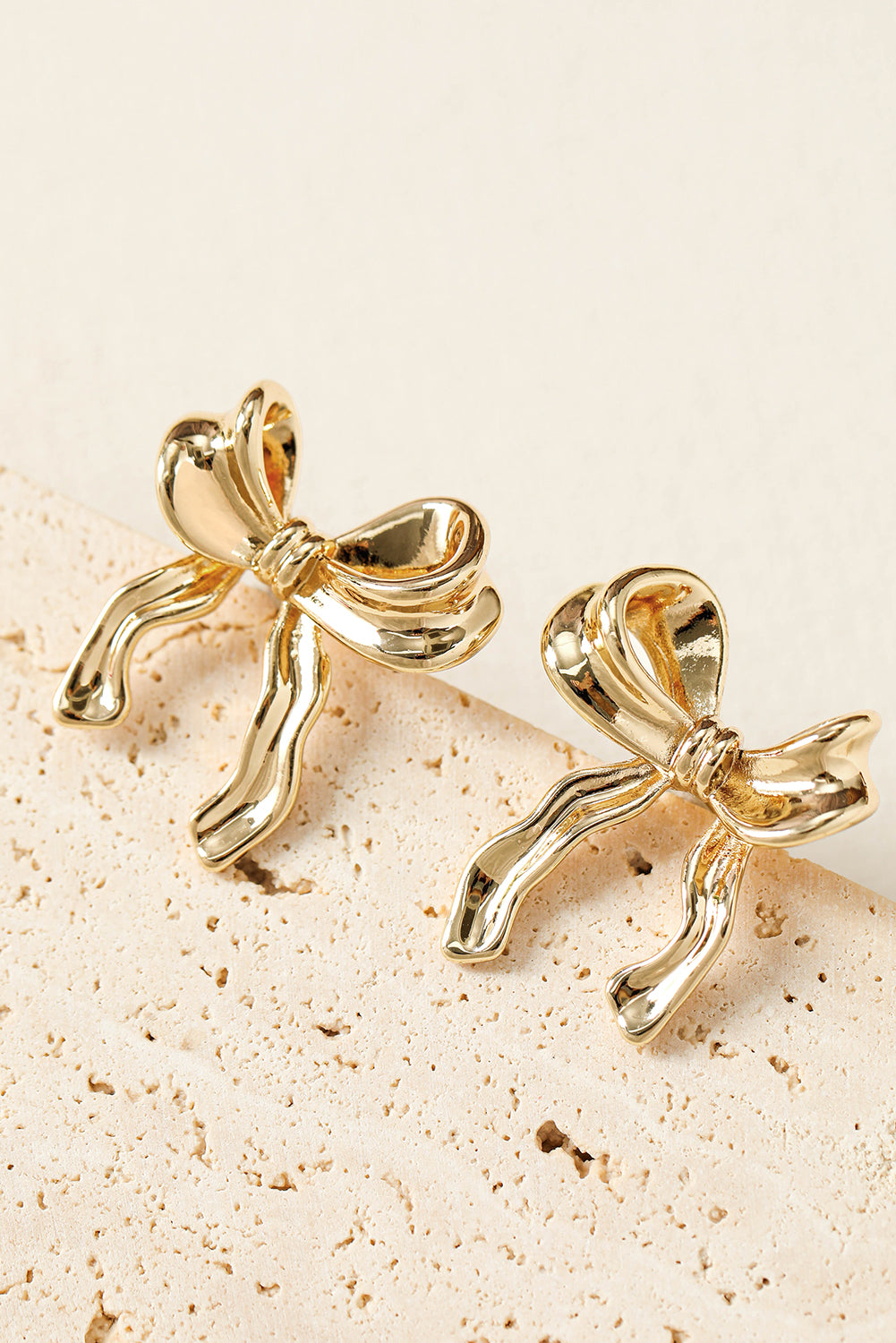 Elegant Ribbon Stud Earrings