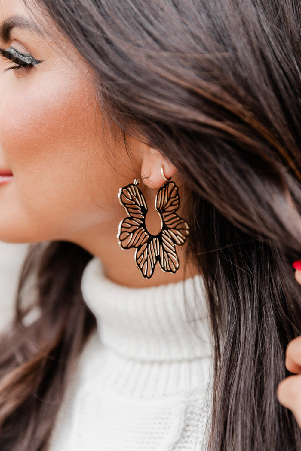 Gold Flower Earrings