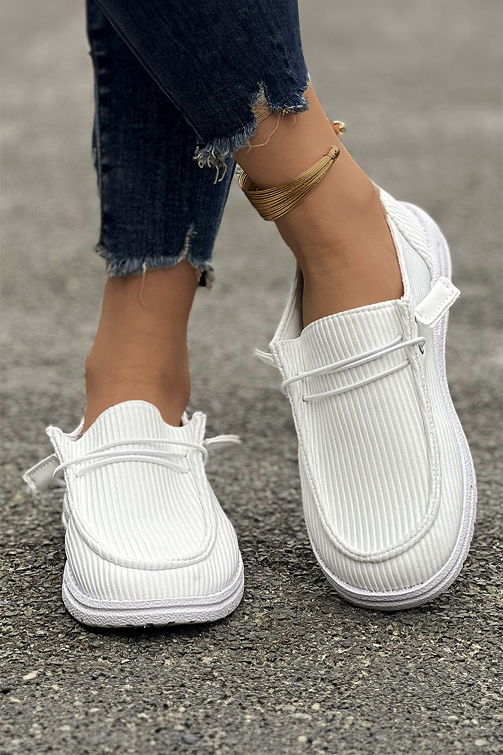 White Casual Loafers