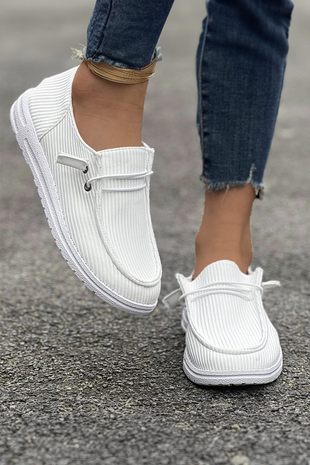 White Casual Loafers