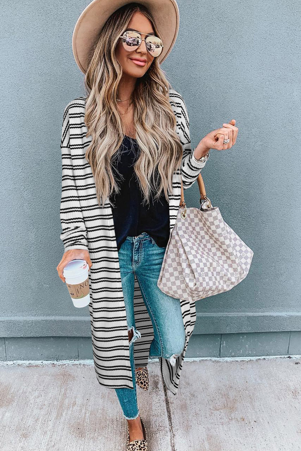 Black Stripe Cardigan