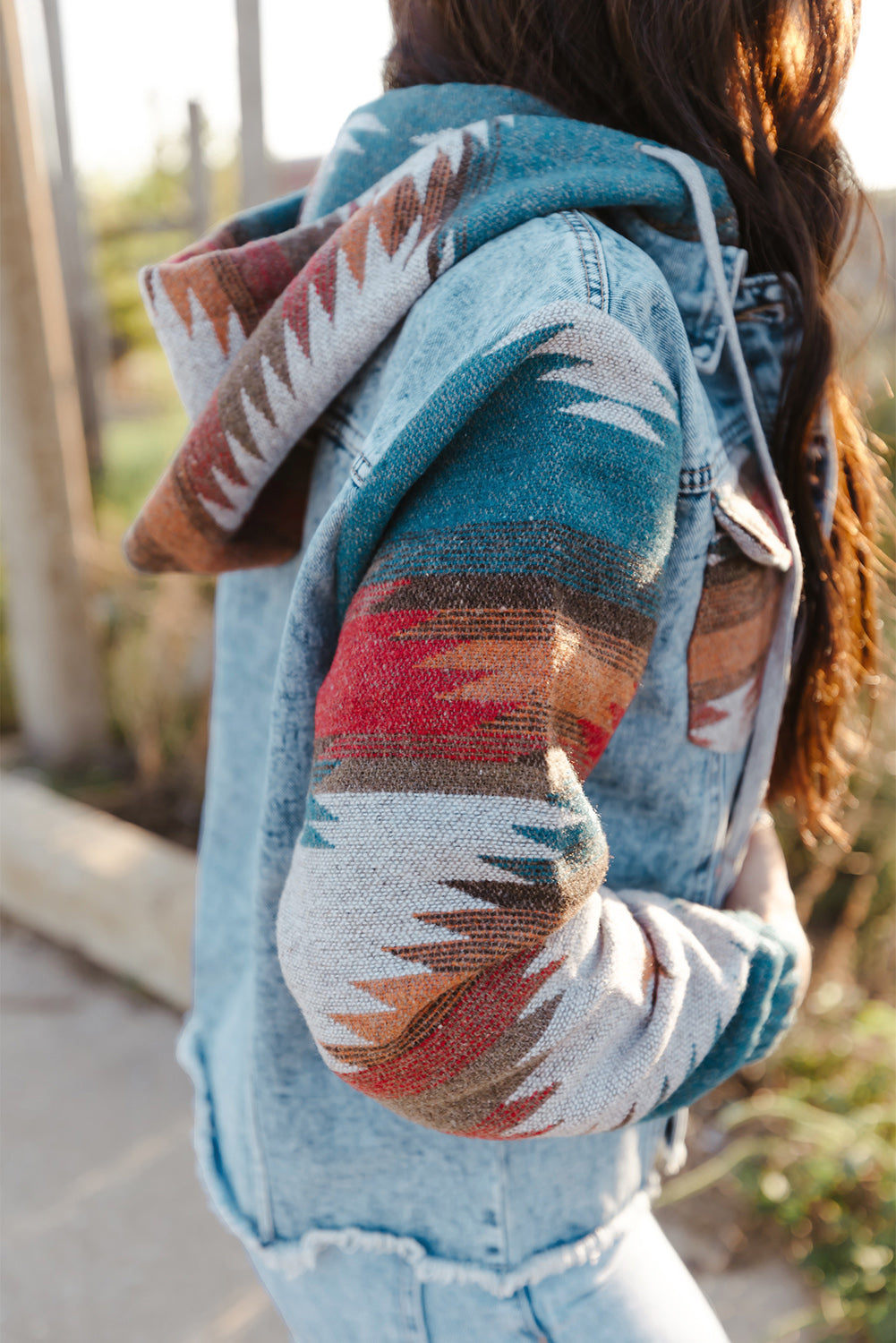 Frayed Hem Denim Jacket