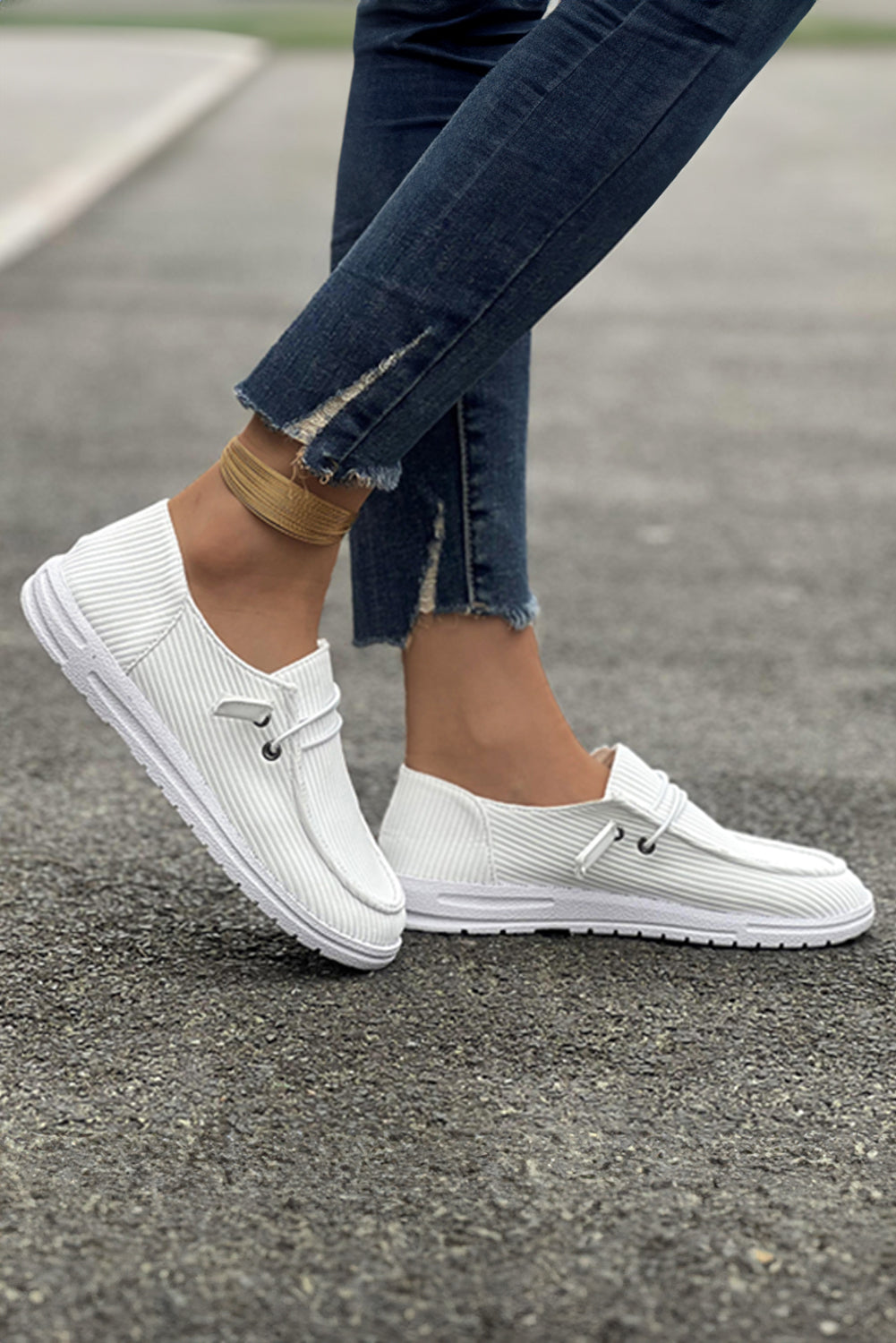 White Casual Loafers