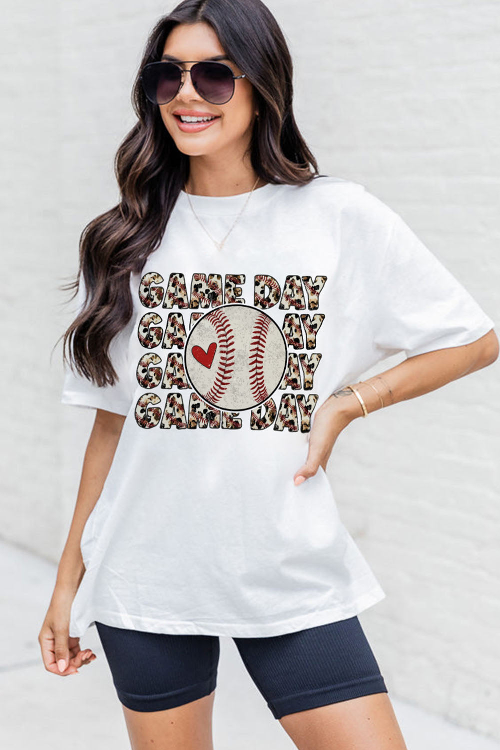 White Baseball GAME DAY Graphic Tee