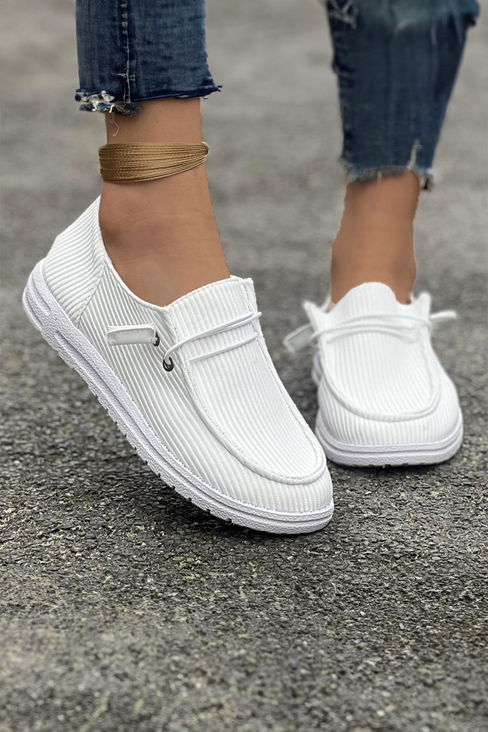 White Casual Loafers