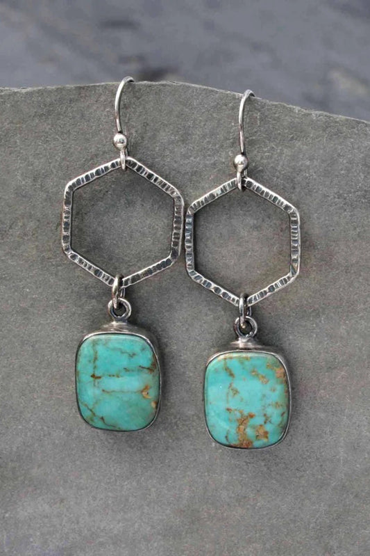 Green Turquoise Earrings