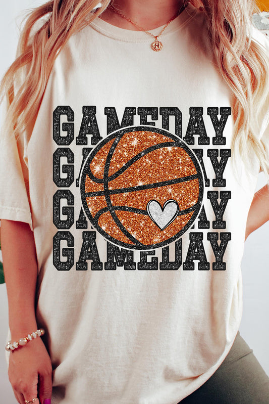 White GAME DAY Graphic T Shirt